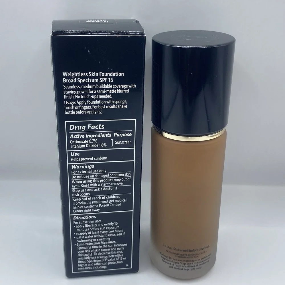 Bobbi Brown Weightless Skin Foundation SPF15 N-090 Neutral Walnut 30ml Full Size